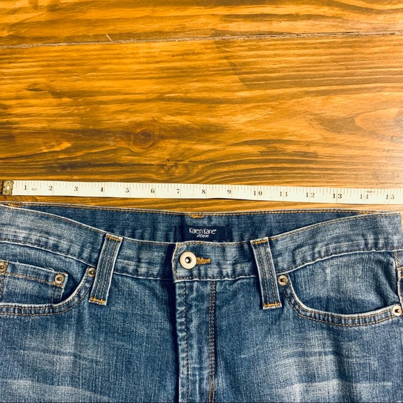 Karen Kane Jeans Flared Faded Y2K Size 8 X 33” L Stretch Great Condition! #1834 - Picture 5 of 8